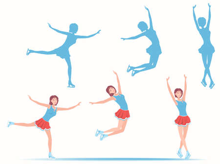 Ladies figure skating.のイラスト素材