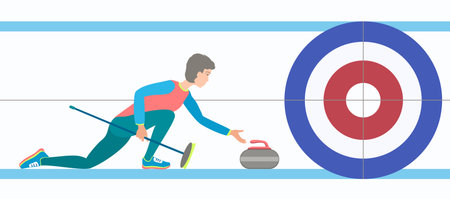 Winter sport Curling illustration