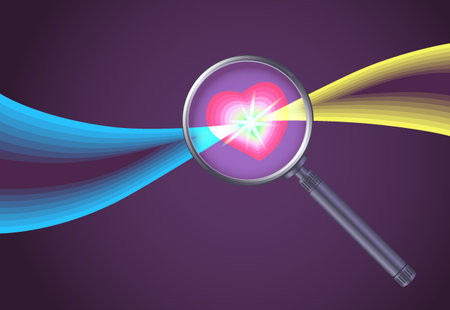 Conception and visual metaphor of Shining Heart with Flash.のイラスト素材