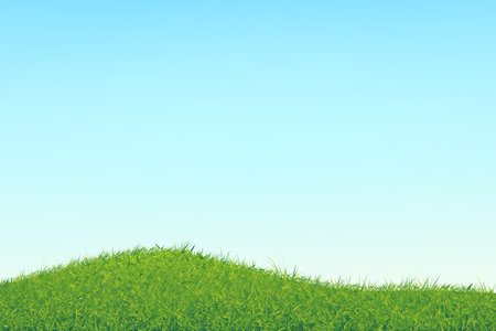 Sky with a soft gradient and abstract chaotic grass.のイラスト素材