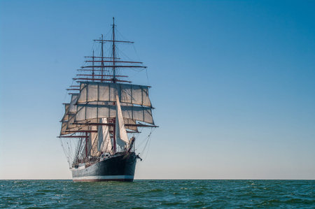 Four-masted barque front view