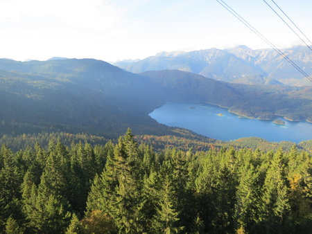Aerial shot from the Bavarian Alps