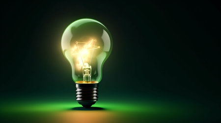 Powering the Future Symbolic Lightbulb Illuminating the Path to a Sustainable Environmentの素材