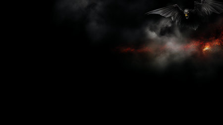 Background Surreal night scene with haunting shadows and mysterious moonlight,Ai Generativeの素材