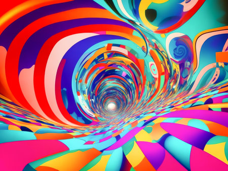 Whimsical Dreamscape Vibrant Abstract Fantasy Background of an Ethereal Surreal World, Ai Generativeの素材