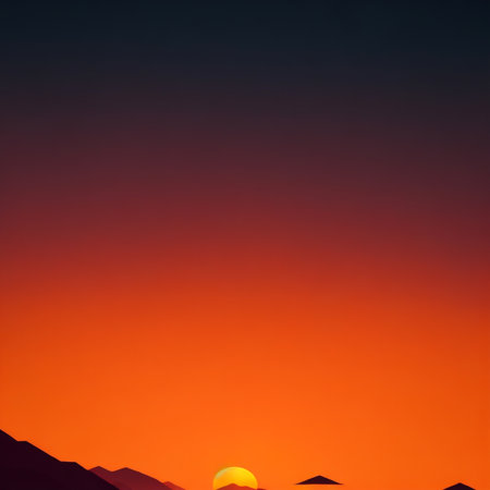 Nature's Hidden Beauty - Colorful Horizon in Picturesque Countrysideの素材