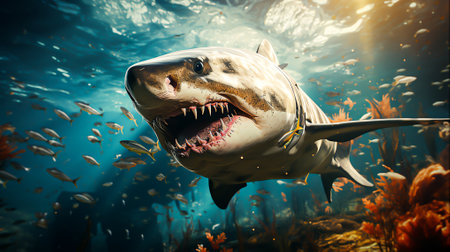 Shark are swarming, Generative Aiの素材
