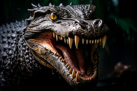 Crocodile are swarming, Generative Aiの素材