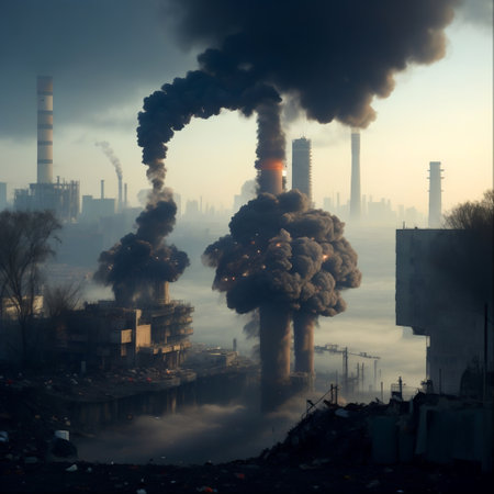 Urban Pollution and Environmental Damage, Generative Aiの素材