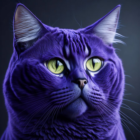 Cute Domestic Cat Portrait, Generative Aiの素材