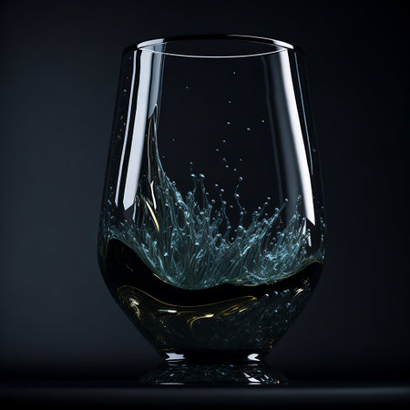 Crystal Clear Glassware Shining on a Background, Generative Aiの素材