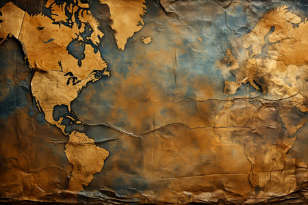 Continents of the World Geography Background for Exploration, Generative Aiの素材