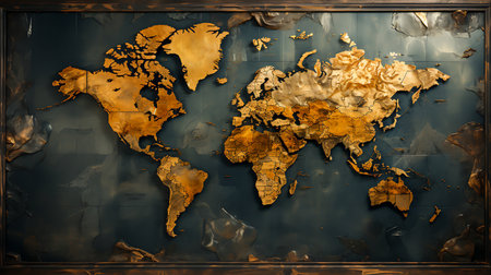 Continents of the World Geography Background for Exploration, Generative Aiの素材
