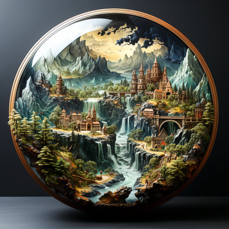 Continents of the World Geography Background for Exploration, Generative Aiの素材