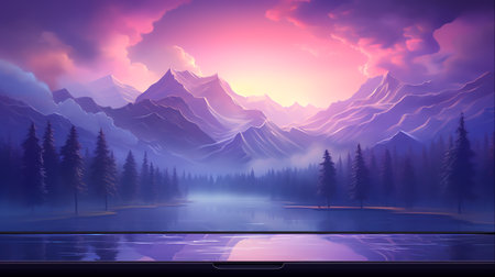 The simple scenery is magically beautiful in the background, Generative Aiの素材
