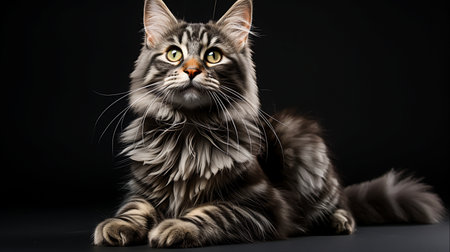 Tranquil Moments with a Cute Pet Cat Indoor Serenity, Generative Aiの素材