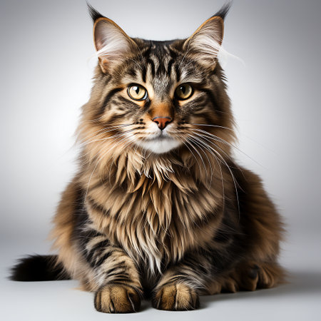 Tranquil Moments with a Cute Pet Cat Indoor Serenity, Generative Aiの素材