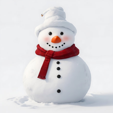 Festive Christmas Decorations Snowman, Tree, Bell, and Wreath, Generative Aiの素材