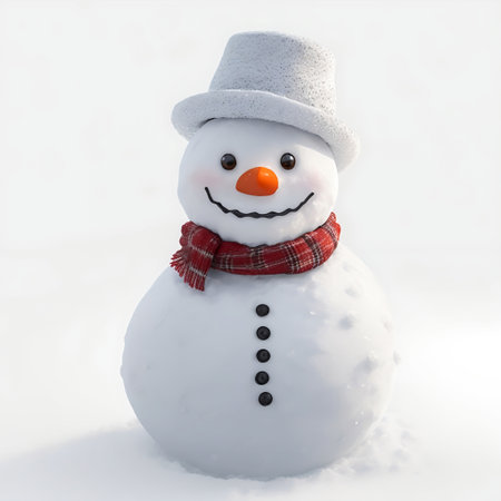 Festive Christmas Decorations Snowman, Tree, Bell, and Wreath, Generative Aiの素材