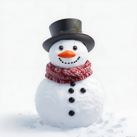 Festive Christmas Decorations Snowman, Tree, Bell, and Wreath, Generative Aiの素材