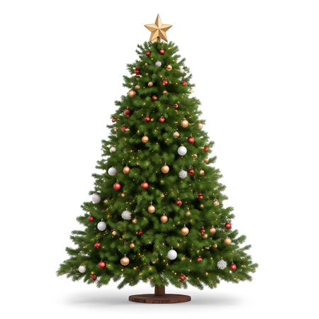 Festive Christmas Decorations Snowman, Tree, Bell, and Wreath, Generative Aiの素材