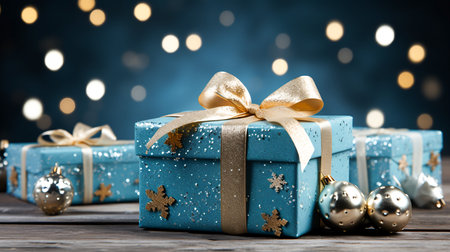 Celebrating Special Moments Blue Gift Boxes Packed with Joy for Unforgettable Occasions, Generative Aiの素材