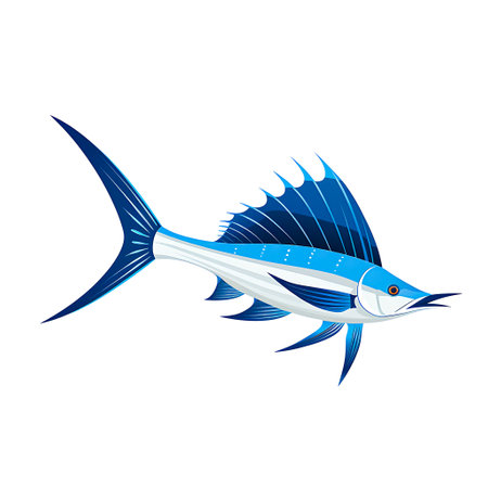 Swift Sailfish in their Natural Habitat Colorful Marine Life, Ai Generativeの素材
