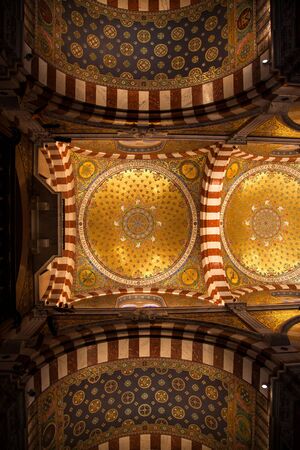 Ceiling of our lady guard, Marseilleの写真素材