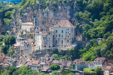 Rocamadour Sanctuary Tower, Lot, Franceのeditorial素材