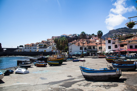 Harbor of Camara de Lobos, Madeira Island, Portugalのeditorial素材