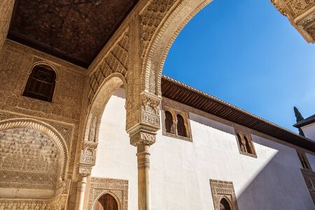 Details of the palace of the Alhambra from Granada, Spainのeditorial素材