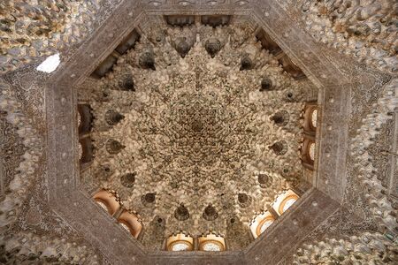 View of Alhambra ceillingのeditorial素材