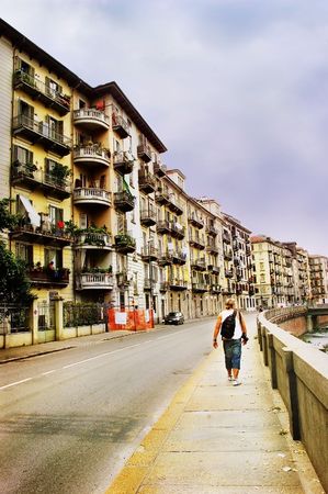 Tourist in Italyの写真素材