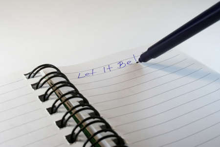 The casual phrase which has been written down in a notebook.の写真素材