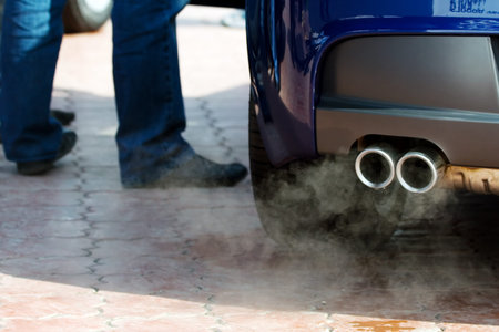 Exhaust pipe and waste gases.
