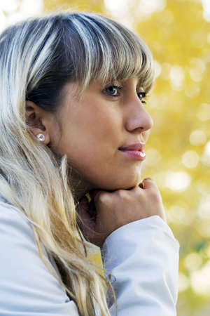 Smiling beautiful blonde.の写真素材