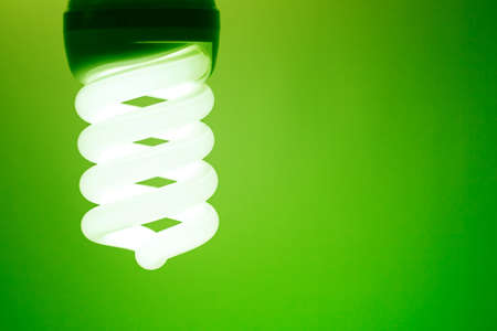 Compact fluorescent light bulb.の写真素材