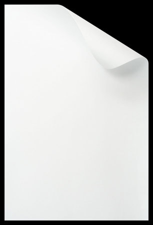Page with curled edge.
