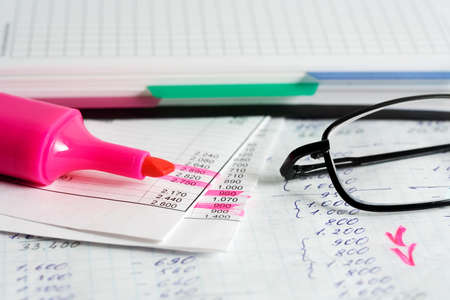 Calculation of the financial information.の写真素材