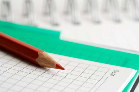 Pencil and notebook.の写真素材