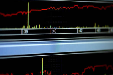 Stock market index on the lcd screen.の写真素材