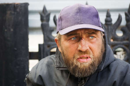 Homeless man.の写真素材