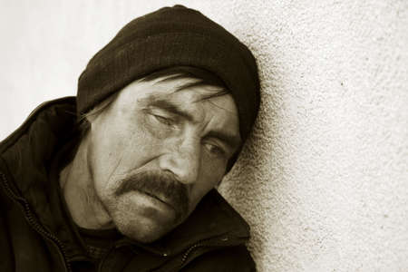 Despair of homeless.の写真素材