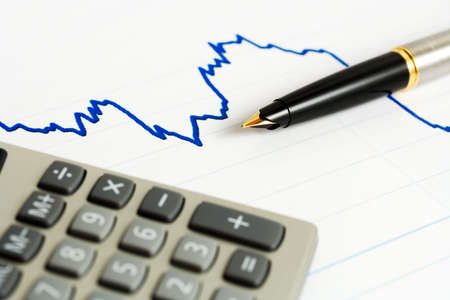 Monitoring of stock index reports.の写真素材