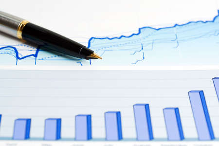 Monitoring of stock index reports.の写真素材