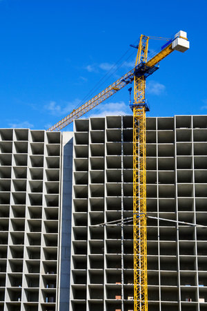 Construction of apartment houses.