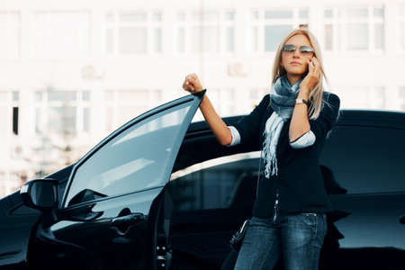 Businesswoman on the phone の写真素材
