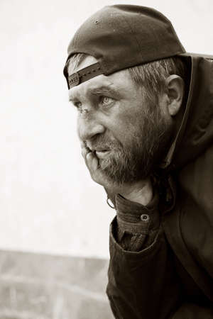 Homeless manの写真素材