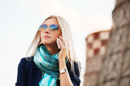 Businesswoman on the phoneの写真素材