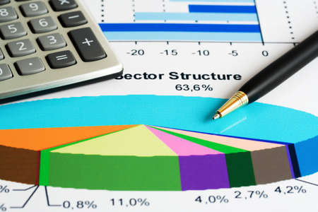 Stock market sector analysisの写真素材